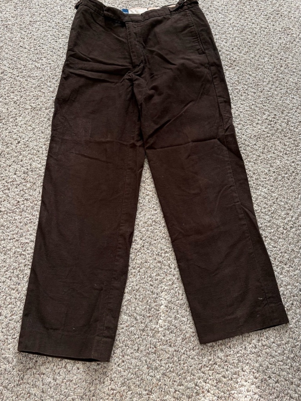 Polo by Ralph Lauren Dark Brown Cotton Straight-Leg Pants